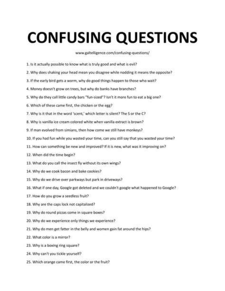 5 Confusing Questions With No Definitive Answers