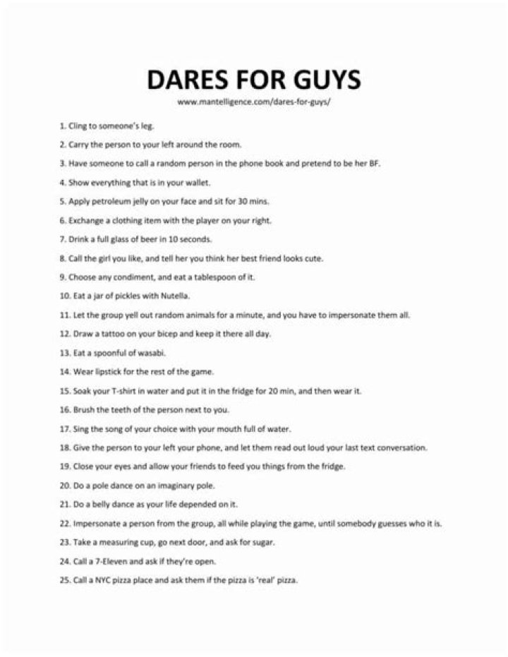61+ Best Dares For Guys (Funny, Fun, Embarrassing)