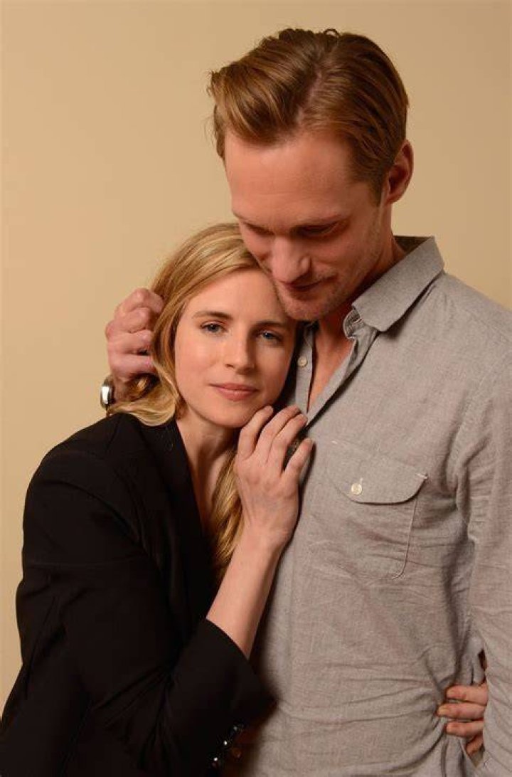 Brit Marling & Alexander Skarsgard posed for portraits for their movie