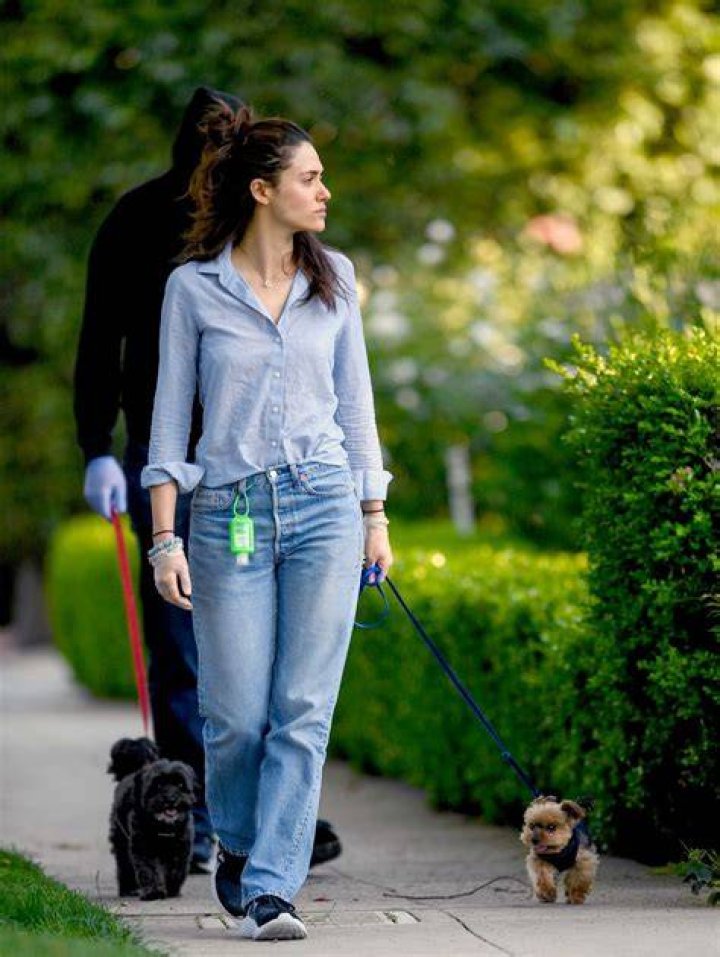 Emmy Rossum out with her boyfriend Adam Duritz from the Counting Crows