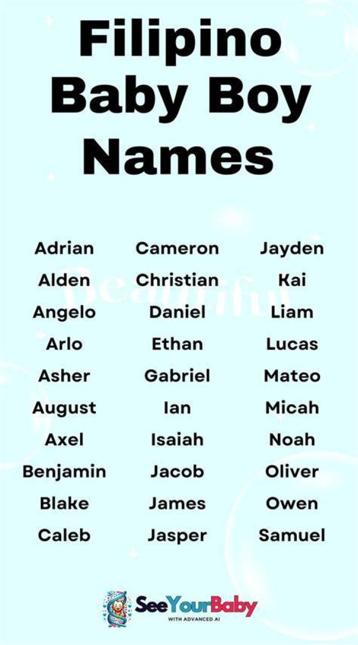 Filipino Boy Names Unique and Meaningful Names for Your Baby Boy