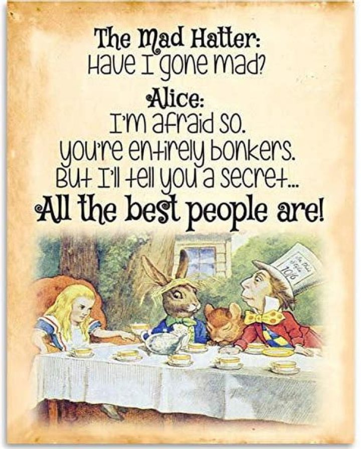 Have I Gone Mad Alice in Wonderland Quote Poster Alice in Etsy