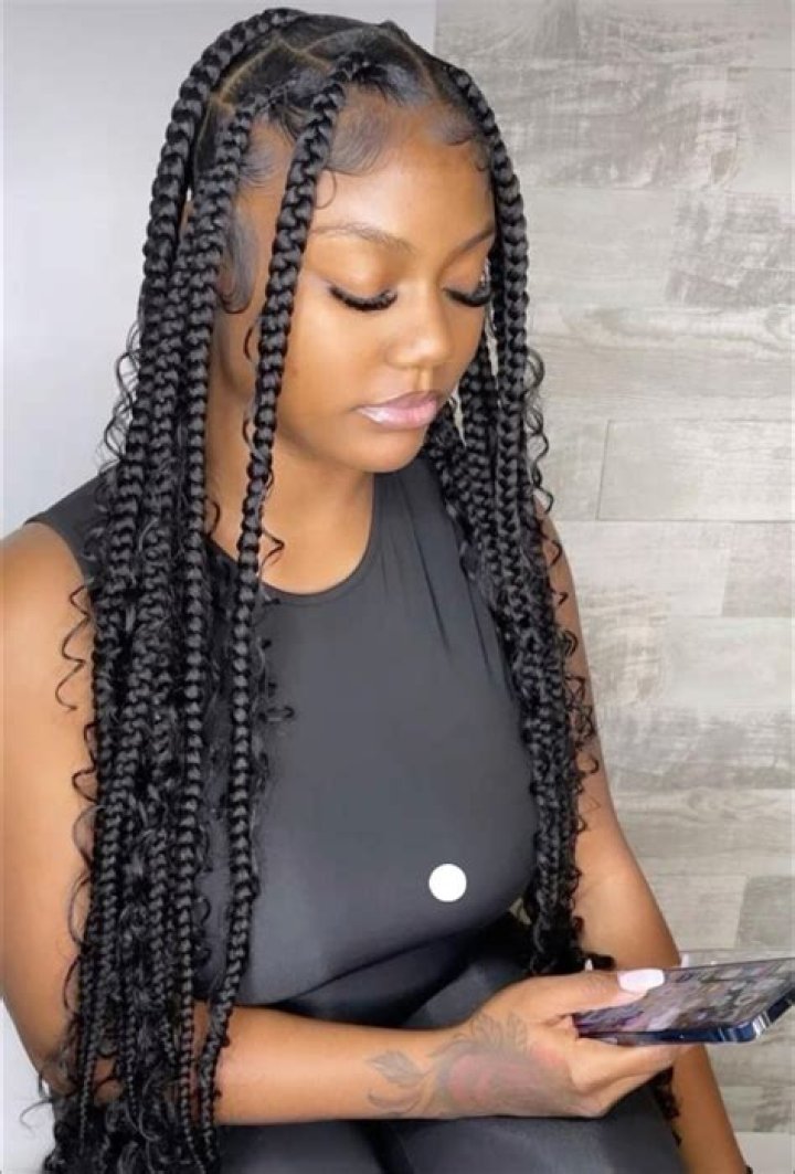How to Jumbo Knotless Goddess Box Braids With Curly Ends Very