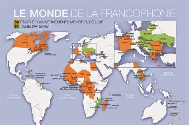 Map of French Speaking Countries Free Printable Maps