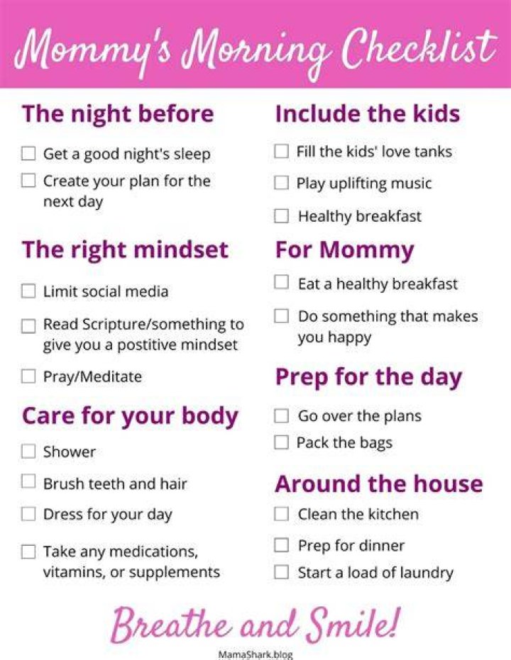 Mom Checklist