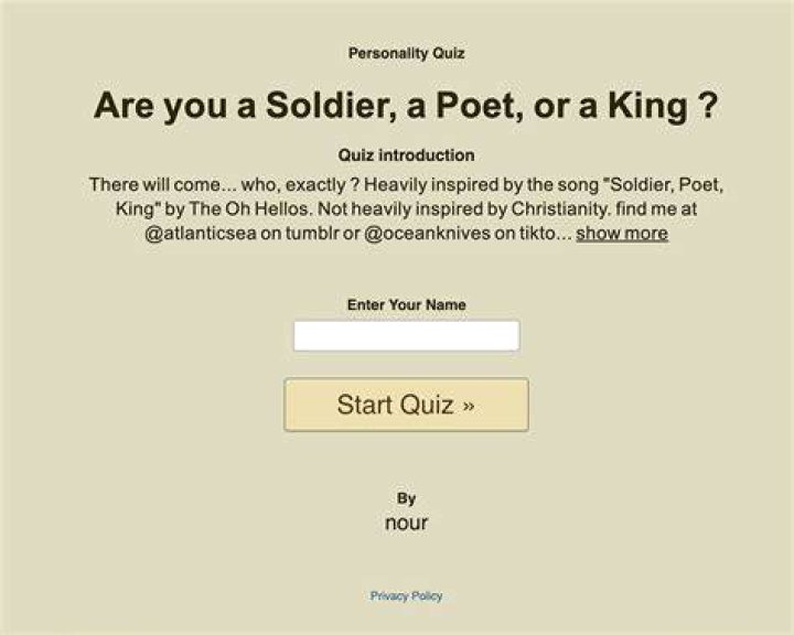 Soldier, Poet, King Quiz Video Gallery (Sorted by Views) Know Your Meme