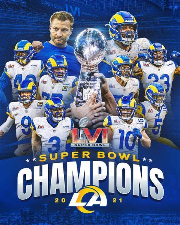 Super Bowl LVI Los Angeles Rams Win 2320 Defeating Cincinnati Bengals