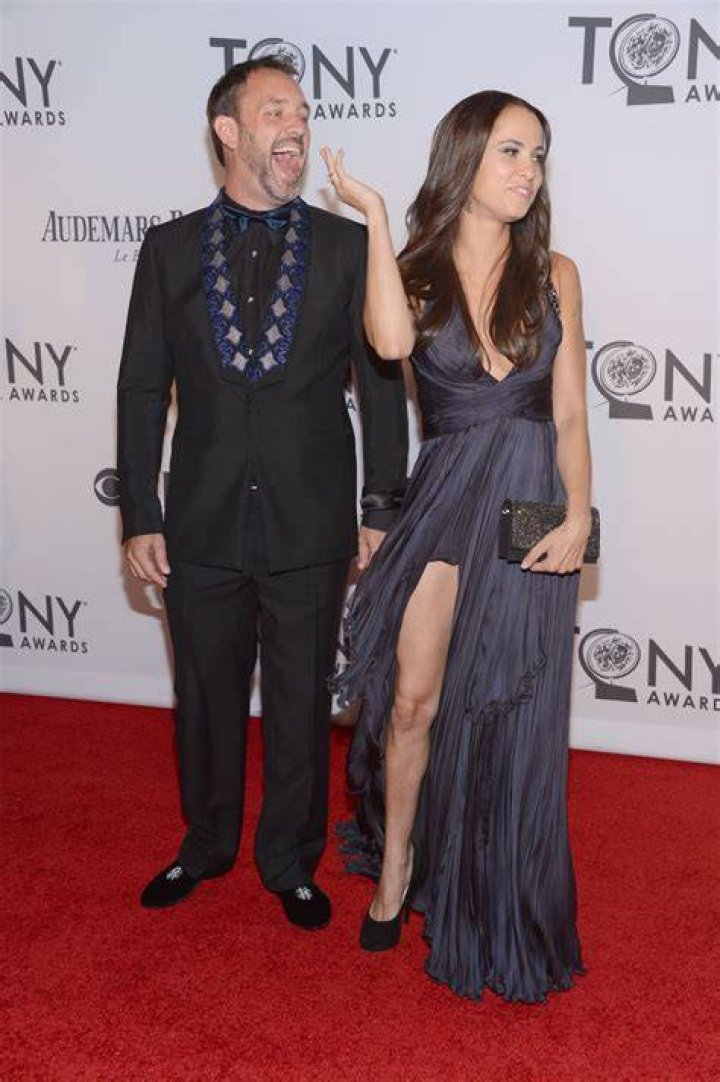 Trey Parker and Boogie Tillmon arrive at the 54th annual Grammy Awards